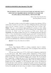 The Incidence And Causative Bacteria Of Urinary Tract Infection In Children From 2 Months To 6 Years Old In Some Areas Of Hai Phong, Vietnam In 2008 – Nguyen Ngoc Sang