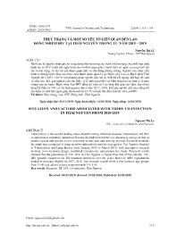 Thực trạng và một số yếu tố liên quan đến lao đồng nhiễm HIV tại Thái Nguyên trong từ năm 2015-2019