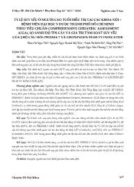 Tỷ lệ suy yếu ở người cao tuổi điều trị tại các khoa nội – Bệnh viện Đại học Y Dược Thành phố Hồ Chí Minh theo tiêu chuẩn comprehensive geriatric assessment (cga), so sánh độ tin cậy và giá trị tầm soát suy yếu của 2 bộ câu hỏi: Prisma-7 và groningen frai