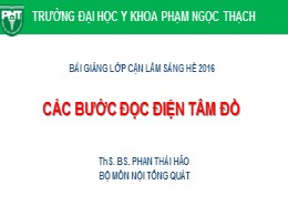 Các bước đọc điện tâm đồ - Phan Thái Hảo