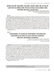 Đề tài Đánh giá kết quả điều trị phẫu thuật viêm tấy, áp xe rò luân nhĩ tại Bệnh viện Trung ương Huế và Bệnh viện Trường đại học y dược Huế - Nguyễn Tư Thế