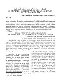 Đề tài Diễn tiến của bệnh nhân xơ gan mất bù do siêu vi viêm gan B khi được điều trị với lamivudine kèm với điều trị hỗ trợ - Huỳnh Thanh Bình