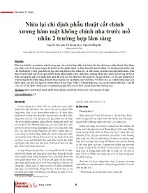 Đề tài Nhìn lại chỉ định phẫu thuật cắt chỉnh xương hàm mặt không chỉnh nha trước mổ nhân 2 trường hợp lâm sàng – Nguyễn Việt Anh