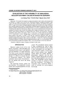 Evaluation of the variability of analgesia/ nociception index values in digestive surgery – Luu Quang Thuy