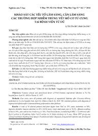 Khảo sát các yếu tố lâm sàng, cận lâm sàng các trường hợp nhiễm trùng vết mổ cơ tử cung tại Bệnh viện Từ Dũ