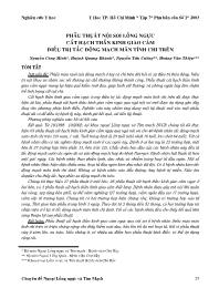 Phẫu thụât nội soi lồng ngực cắt hạch thần kinh giao cảm điều trị tắc động mạch mãn tính chi trên