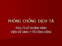 Phòng chống dịch tả - Lê Hoàng Ninh