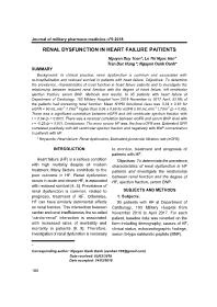 Renal dysfunction in heart failure paitients – Nguyen Duy Toan