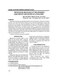 Retrocecal mucocele of the appendix: Case report and review of literature – Ngo Tuan Minh