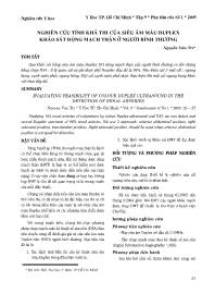 Tài liệu Nghiên cứu tính khả thi của siêu âm màu duplex khảo sát động mạch thận ở người bình thường