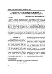 The role of intravascular ultrasound in percutaneous coronary artery intervention – Nguyen Minh Toan