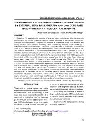 Treatment results of locally advanced cervical cancer by external beam radiotherapy and low dose rate brachytherapy at hue central hospital – Phan Canh Duy