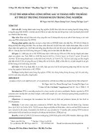 Tỷ lệ trẻ sinh sống cộng đồng sau 12 tháng điều trị bằng kỹ thuật trưởng thành noãn trong ống nghiệm