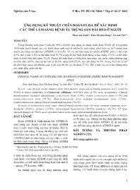 Ứng dụng kỹ thuật chẩn đoán Elisa để xác định các thể lâm sàng bệnh ấu trùng sán dải heo ở người