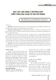 Bài giảng Báo cáo lâm sàng 3 trường hợp viêm củng mạc hoại tử sau mổ mộng – Phạm Thị Khánh Vân