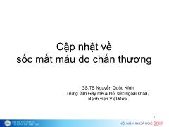 Bài giảng Cập nhật về sốc mất máu do chấn thương – Nguyễn Quốc Kính