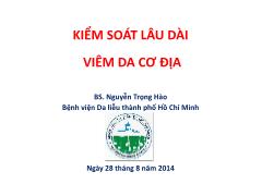 Bài giảng Kiểm soát lâu dài viêm da cơ địa – Nguyễn Trọng Hào