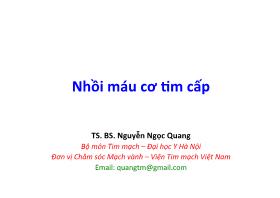 Bài giảng Nhồi máu cơ tim cấp – Nguyễn Ngọc Quang