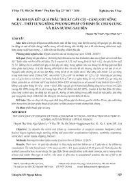 Đánh giá kết quả phẫu thuật gãy cúi - Căng cột sống ngực - Thắt lưng bằng phương pháp cố định ốc chân cung và hàn xương sau bên