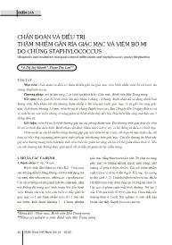 Đề tài Chẩn đoán và điều trị: Thâm nhiễm gần rìa giác mạc và viêm bờ mi do chủng staphylococcus – Vũ Thị Tuệ Khanh