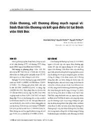 Đề tài Chấn thương, vết thương động mạch ngoại vi: Hình thái tổn thương và kết quả điều trị tại Bệnh viện Việt Đức – Đoàn Quốc Hưng