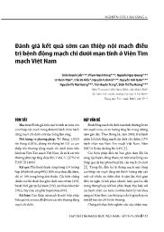 Đề tài Đánh giá kết quả sớm can thiệp nội mạch điều trị bệnh động mạch chi dưới mạn tính ở Viện Tim mạch Việt Nam – Đinh Huỳnh Linh