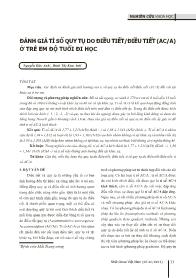 Đề tài Đánh giá tỉ số quy tụ do điều tiết/điều tiết (AC/A) ở trẻ em độ tuổi đi học – Nguyễn Đức Anh