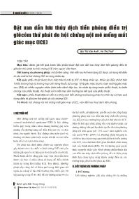 Đề tài Đặt van dẫn lưu thủy dịch tiền phòng điều trị glôcôm thứ phát do hội chứng nội mô mống mắt giác mạc (ICE) – Bùi Thị Vân Anh