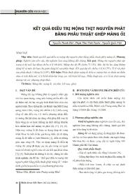 Đề tài Kết quả điều trị mộng thịt nguyên phát bằng phẫu thuật ghép màng ối – Nguyễn Thanh Hải