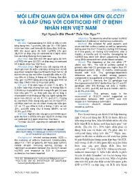 Đề tài Mối liên quan giữa đa hình gen glcci1 và đáp ứng với corticoid hít ở bệnh nhân hen Việt Nam – Ngô Nguyễn Hải Thanh