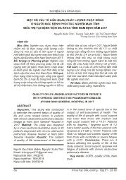 Đề tài Một số yếu tố liên quan chất lượng cuộc sống ở người mắc bệnh phổi tắc nghẽn mạn tính điều trị tại Bệnh viện Đa khoa tỉnh Nam Định năm 2017 – Nguyễn Xuân Tĩnh