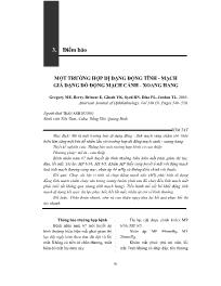 Đề tài Một trường hợp dị dạng động tĩnh - Mạch giả dạng dò động mạ - Trần Ánh Dương