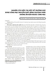 Đề tài Nghiên cứu điều trị một số trường hợp bong võng mạc nguyên phát bằng phương pháp không Ấn Độn ngoài củng mạc – Đỗ Như Hơn