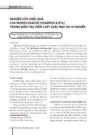 Đề tài Nghiên cứu hiệu quả của Moxifloxacin (Vigamox 0,5%) trong điều trị viêm loét giác mạc do vi khuẩn – Phạm Thị Khánh Vân