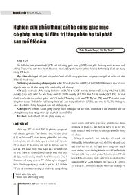 Đề tài Nghiên cứu phẫu thuật cắt bè củng giác mạc có ghép màng ối điều trị tăng nhãn áp tái phát sau mổ Glôcôm – Trần Thanh Thủy