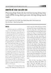 Đề tài Phương pháp thăm dò dự trữ lưu lượng dòng chảy vành (FFR) trong đánh giá mức độ hẹp động mạch vành – Nguyễn Lân Việt