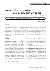 Đề tài Thuốc điều trị u máu quanh hốc mắt ở trẻ em – Đỗ Quang Ngọc