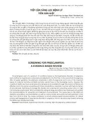 Đề tài Tiếp cận sàng lọc bệnh lý tiền sản giật – Nguyễn Vũ Quốc Huy