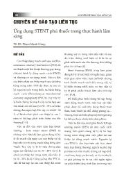 Đề tài Ứng dụng STENT phủ thuốc trong thực hành lâm sàng - Phạm Mạnh Hùng
