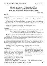 Kết quả điều trị bệnh nhân tăng huyết áp sau 3 tháng theo dõi tại khoa khám bệnh Bệnh viện Thống Nhất Thành phố Hồ Chí Minh