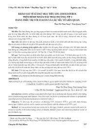 Khảo sát tỉ lệ đạt mục tiêu LDL CHOLESTEROL trên bệnh nhân đái tháo đường típ 2 đang điều trị với statin và các yếu tố liên quan