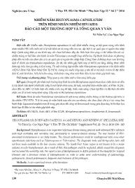 Nhiễm nấm histoplasma capsulatum trên bệnh nhân nhiễm HIV/AIDS: Báo cáo một trường hợp và tổng quan y văn