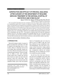 Satisfaction and efficacy of epidural analgesia after surgery at the department of required services treatment in the national hospital of obstetrics and gynecology – Nguyen Thi Bich Van