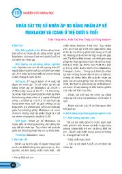 Tài liệu Khảo sát trị số nhãn áp đo bằng nhãn áp kế maklakov và icare ở trẻ dưới 5 tuổi – Trần Thúy Anh