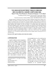 The association between tobacco smoking and colorectal cancer: A meta analysis – Nguyen Thi Nga