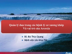 Quản lý đau trong các bệnh lý cơ xương khớp và vai trò của Arcoxia - Bùi Thúc Quang